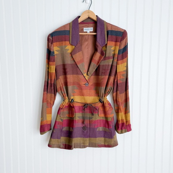 Jackets & Blazers - vtg Jordan & Nicole southwestern blanket jacket coat